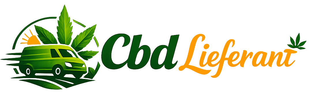 Logo professionnel et horizontal de Cbd Lieferant Österreich, combinant feuille de chanvre, véhicule de livraison et couleurs rouge-blanc de l’Autriche.